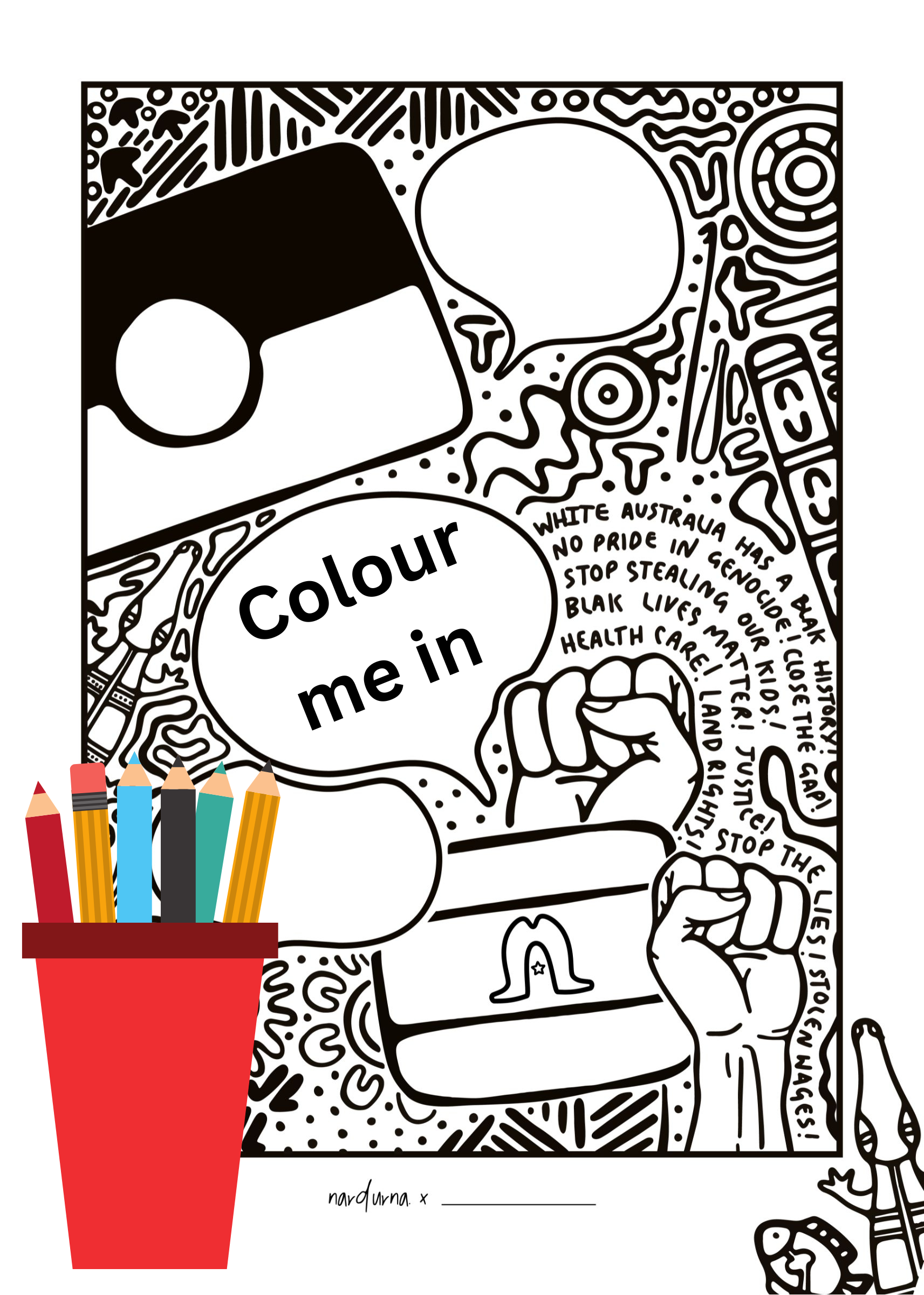 NAIDOC poster colouring in sheet 🖍️