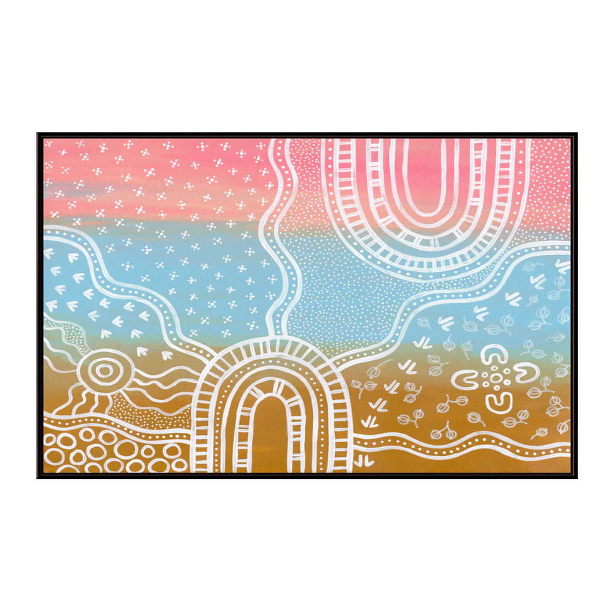 Earth and Sky Art Print | Aboriginal Art | Dot Painting | Contemporary ...