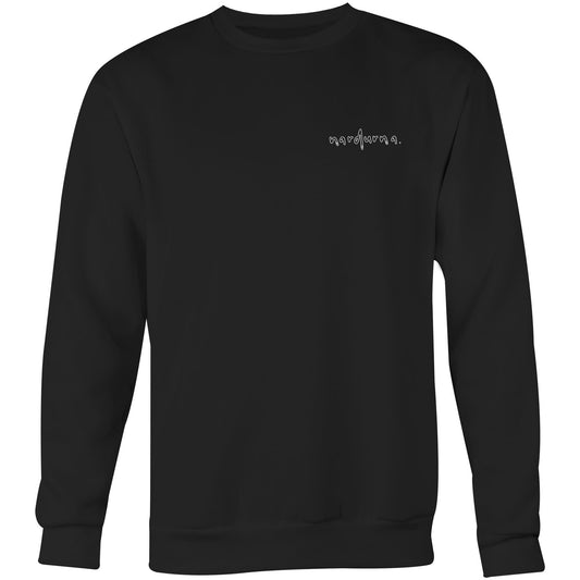 nardurna crew sweatshirt- grey, black, coal