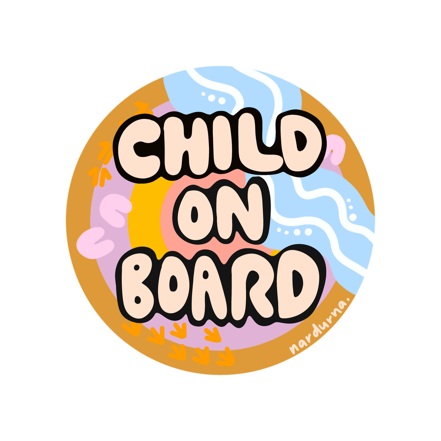 Child on Board Sticker - Round
