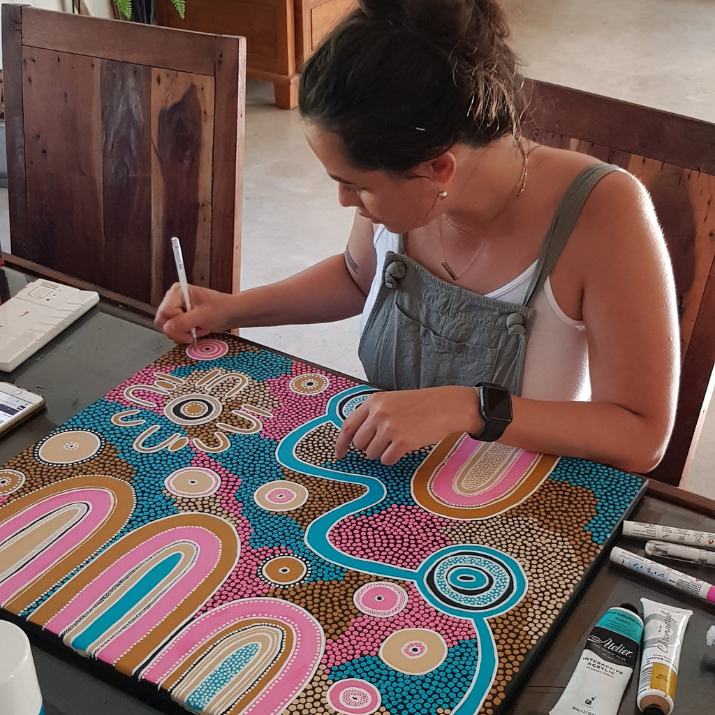 Ryhia adding the final touches 